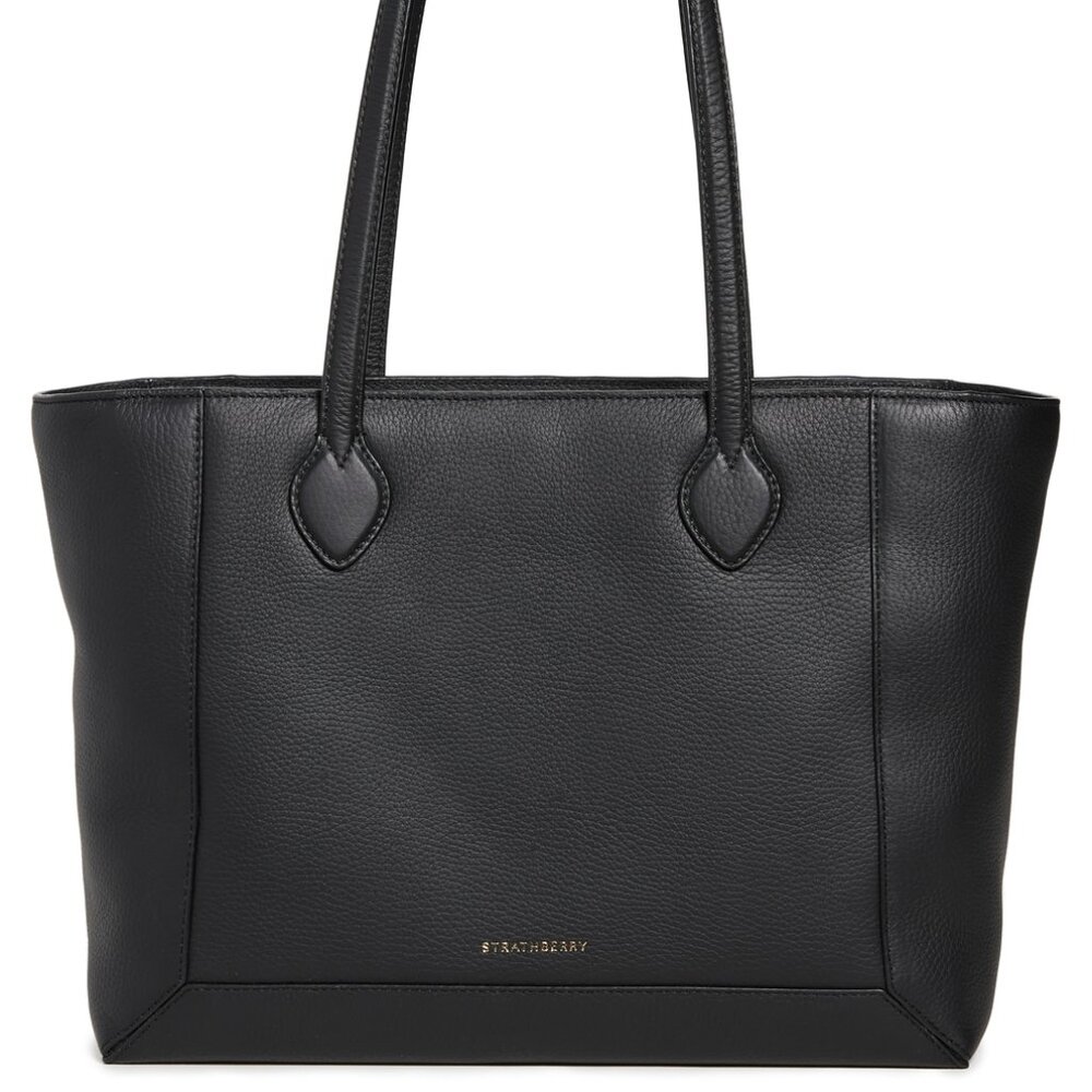 NWT Strathberry Mosiac Black Leather Shopper Tote